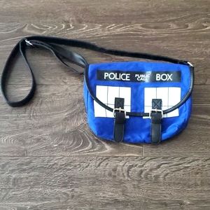 BBC Doctor Who TARDIS Police Box Canvas Crossbody Messenger Shoulder Bag Purse